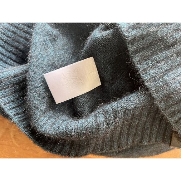 MERINOMINK Made In New Zealand POSSUM FUR & MERINO WOOL Teal Blue Sweater XL‎ - Picture 8 of 8